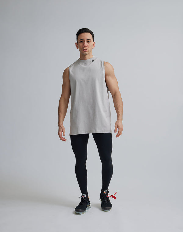 CRONOS MOCK NECK TANKTOP【GRAY】