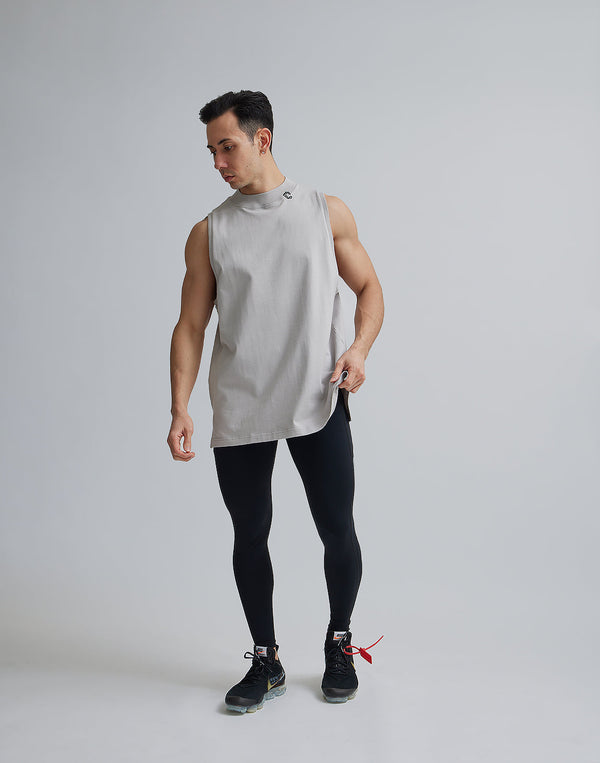 CRONOS MOCK NECK TANKTOP【GRAY】
