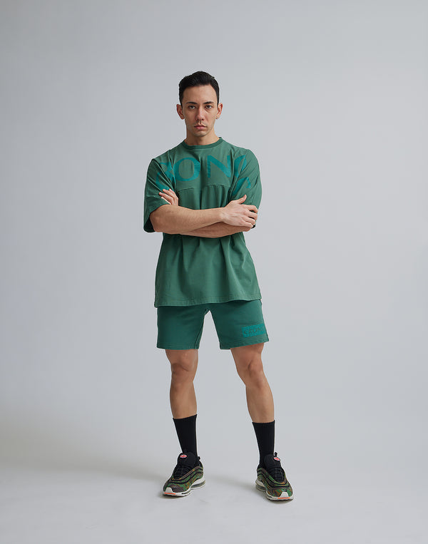 CRONOS  PIGMENTED OVERSIZE T-SHIRTS【GREEN】