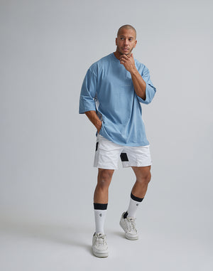 CRONOS THREE QUARTER OVERSIZE T-SHIRTS【G.BLUE】