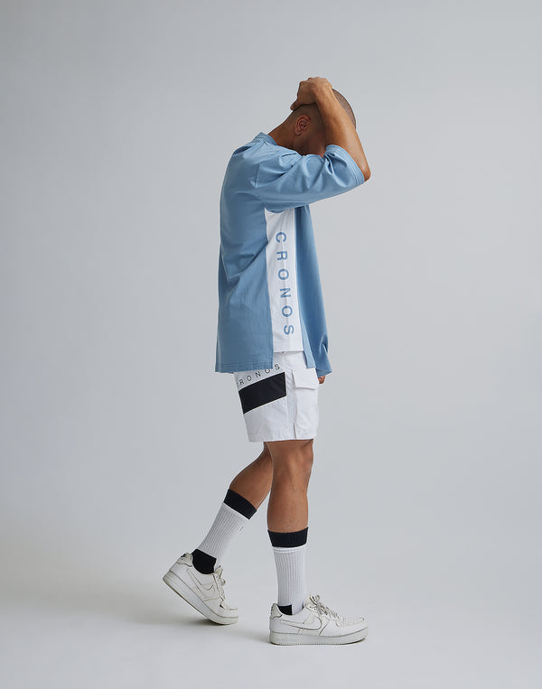 CRONOS THREE QUARTER OVERSIZE T-SHIRTS【G.BLUE】