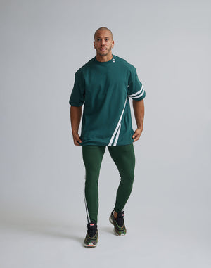 CRONOS DRYTOUCH 2LINE OVERSIZE T-SHIRTS【D.GREEN】