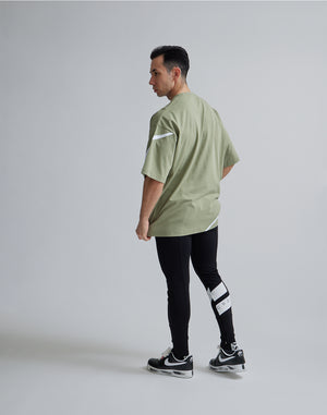 CRONOS GEOMETRIC LOGO OVERSAIZE T-SHIRTS【MOS.GREEN】