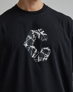 CRONOS GEOMETRIC LOGO OVERSAIZE T-SHIRTS【MOS.GREEN】