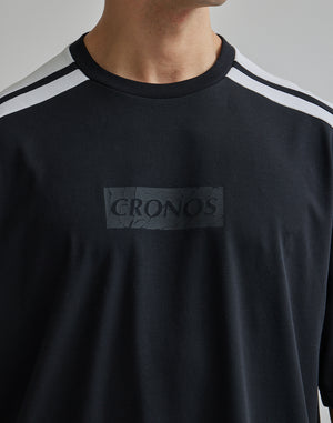 CRONOS W-FACE 2LINE OVERSAIZE T-SHIRTS【BLACK×YELLOW】
