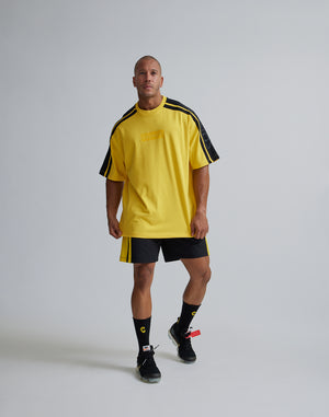 CRONOS W-FACE 2LINE OVERSAIZE T-SHIRTS【YELLOW×BLACK】