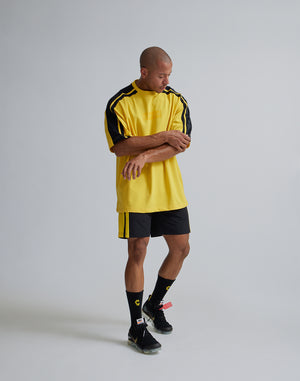 CRONOS W-FACE 2LINE OVERSAIZE T-SHIRTS【YELLOW×BLACK】