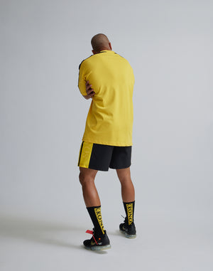 CRONOS W-FACE 2LINE OVERSAIZE T-SHIRTS【YELLOW×BLACK】