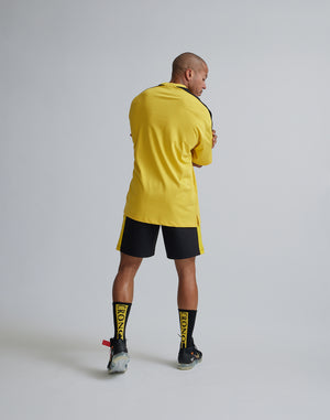 CRONOS W-FACE 2LINE OVERSAIZE T-SHIRTS【YELLOW×BLACK】