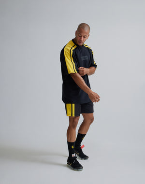 CRONOS W-FACE 2LINE OVERSAIZE T-SHIRTS【BLACK×YELLOW】