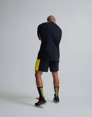 CRONOS W-FACE 2LINE OVERSAIZE T-SHIRTS【BLACK×YELLOW】