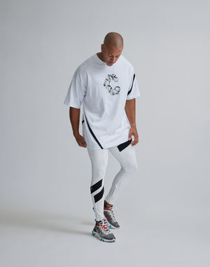 CRONOS GEOMETRIC LOGO OVERSAIZE T-SHIRTS【WHITE】