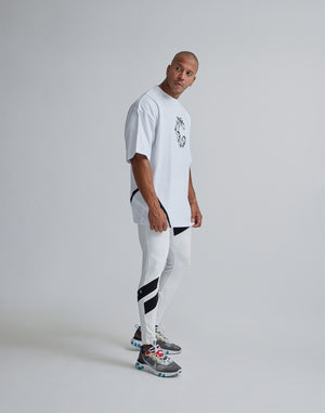 CRONOS GEOMETRIC LOGO OVERSAIZE T-SHIRTS【WHITE】