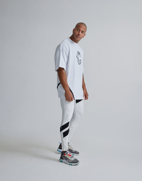 CRONOS GEOMETRIC LOGO OVERSAIZE T-SHIRTS【WHITE】