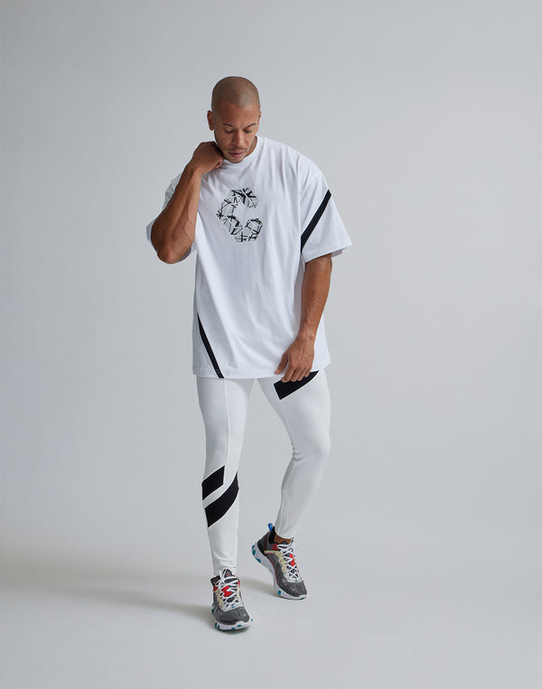 CRONOS GEOMETRIC LOGO OVERSAIZE T-SHIRTS【WHITE】