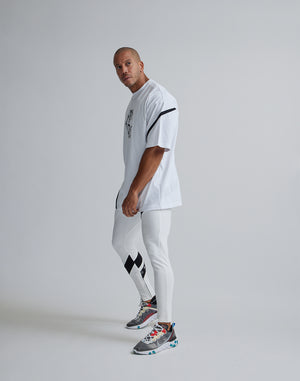 CRONOS GEOMETRIC LOGO OVERSAIZE T-SHIRTS【WHITE】