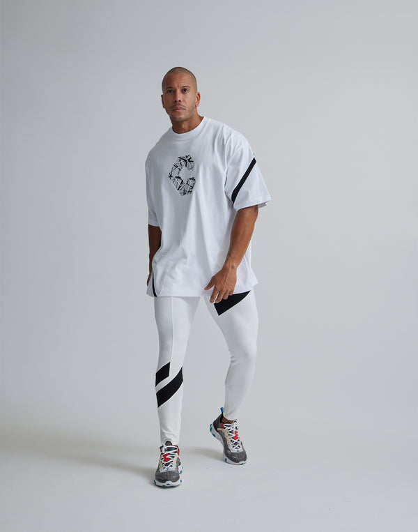 CRONOS GEOMETRIC LOGO OVERSAIZE T-SHIRTS【WHITE】