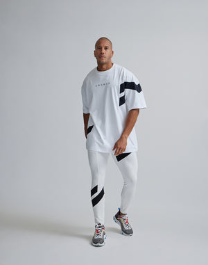 CRONOS GEOMETRIC LOGO OVERSAIZE T-SHIRTS【WHITE】