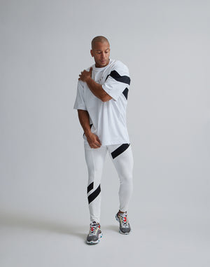 CRONOS GEOMETRIC LOGO OVERSAIZE T-SHIRTS【WHITE】