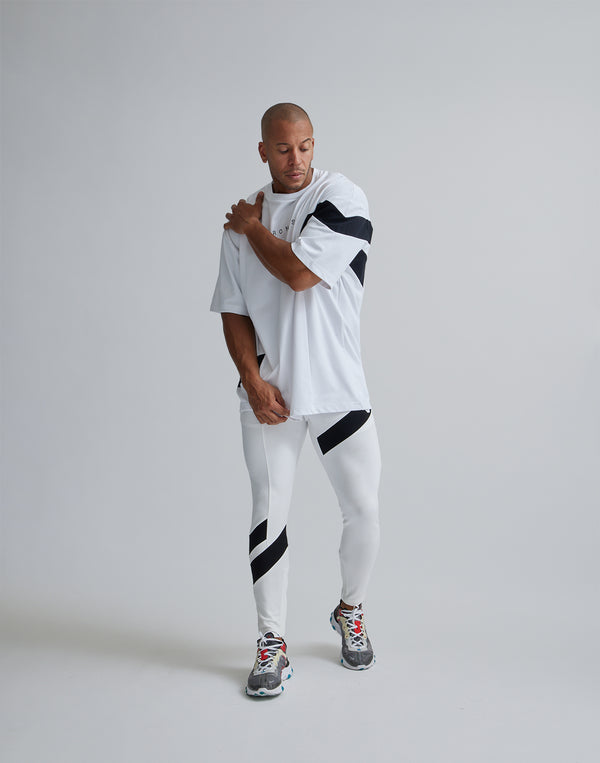 CRONOS GEOMETRIC LOGO OVERSAIZE T-SHIRTS【WHITE】