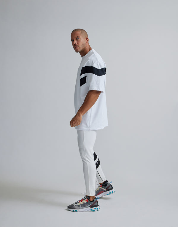 CRONOS GEOMETRIC LOGO OVERSAIZE T-SHIRTS【WHITE】