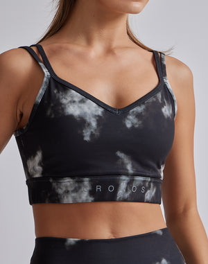 CRONOS WOMEN TIE DYE BRA【BLACK】