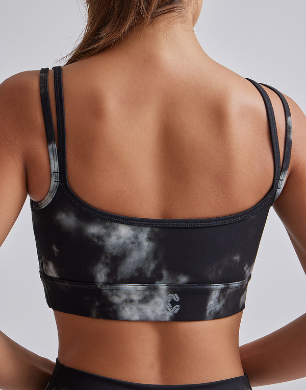 CRONOS WOMEN TIE DYE BRA【BLACK】
