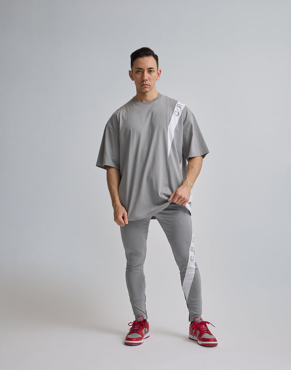CRONOS SWITCHIED OVERSIZE T-SHIRT【GRAY】