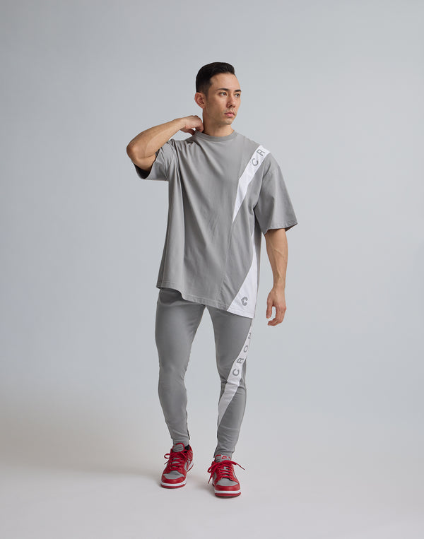 CRONOS SWITCHIED OVERSIZE T-SHIRT【GRAY】