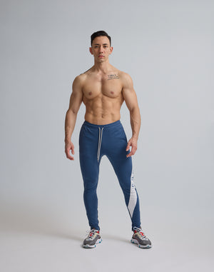 CRONOS DIAGONAL LINE LONGPANTS【N.BLUE】