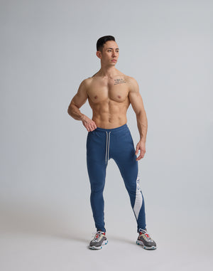 CRONOS DIAGONAL LINE LONGPANTS【N.BLUE】