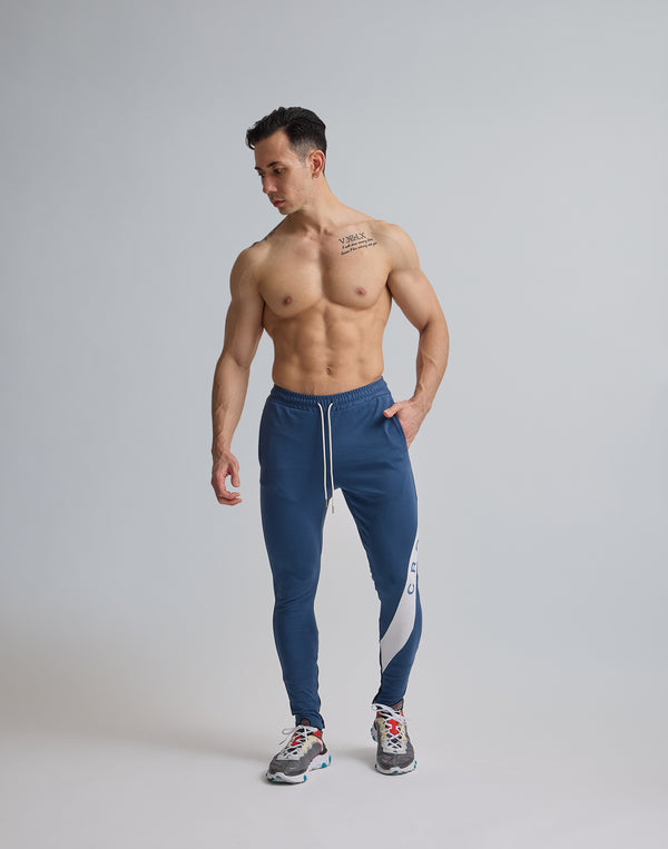 CRONOS DIAGONAL LINE LONGPANTS【N.BLUE】