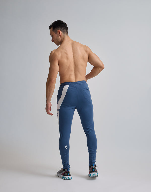 CRONOS DIAGONAL LINE LONGPANTS【N.BLUE】