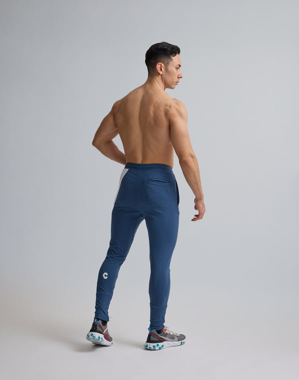 CRONOS DIAGONAL LINE LONGPANTS【N.BLUE】