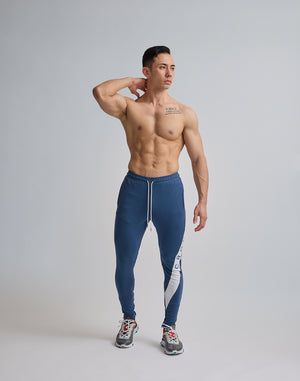 CRONOS DIAGONAL LINE LONGPANTS【N.BLUE】