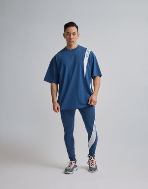 CRONOS DIAGONAL LINE LONGPANTS【N.BLUE】