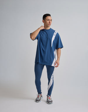 CRONOS DIAGONAL LINE LONGPANTS【N.BLUE】