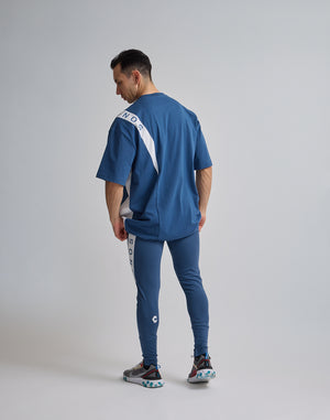 CRONOS DIAGONAL LINE LONGPANTS【N.BLUE】