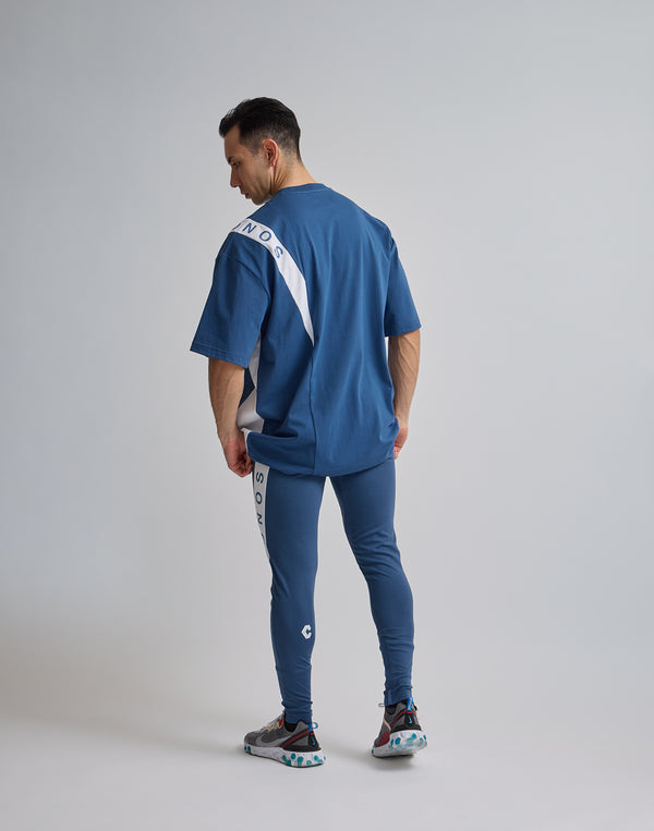 CRONOS DIAGONAL LINE LONGPANTS【N.BLUE】