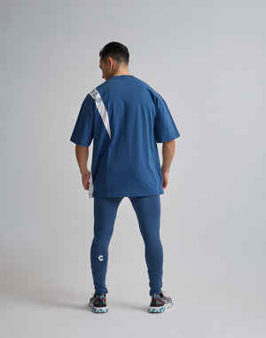 CRONOS DIAGONAL LINE LONGPANTS【N.BLUE】