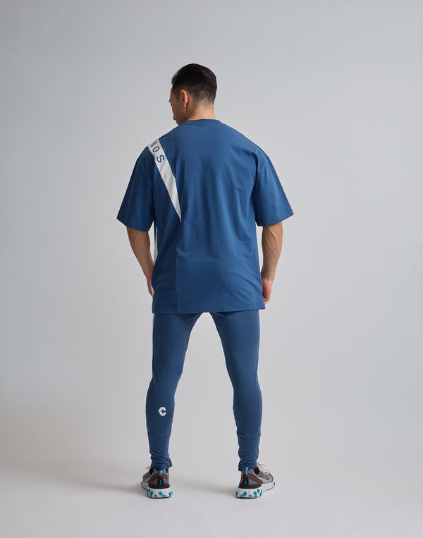 CRONOS DIAGONAL LINE LONGPANTS【N.BLUE】