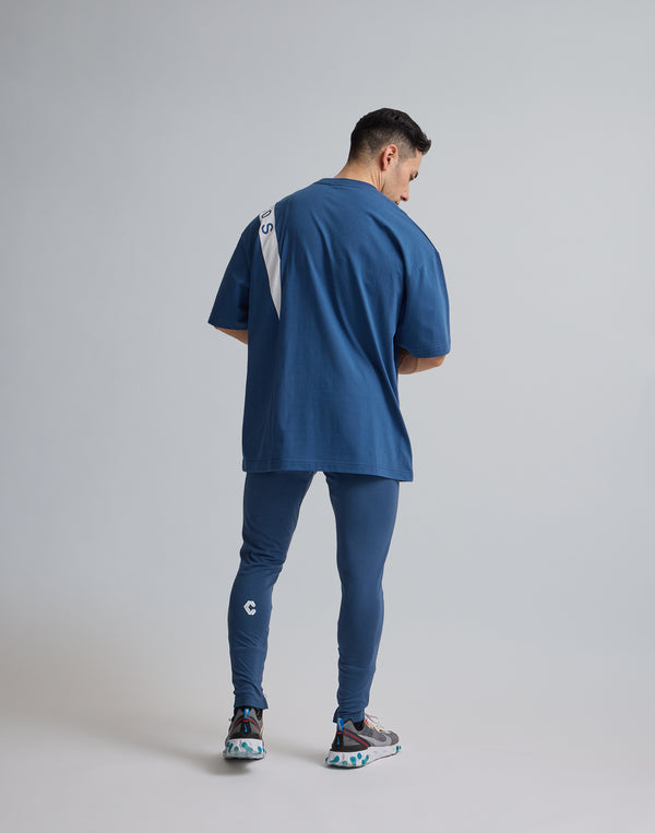 CRONOS DIAGONAL LINE LONGPANTS【N.BLUE】