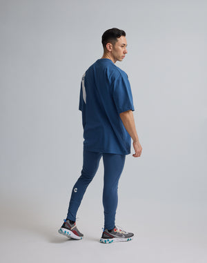 CRONOS DIAGONAL LINE LONGPANTS【N.BLUE】