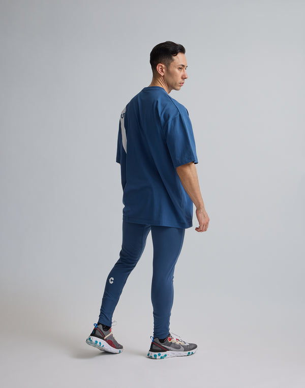 CRONOS DIAGONAL LINE LONGPANTS【N.BLUE】