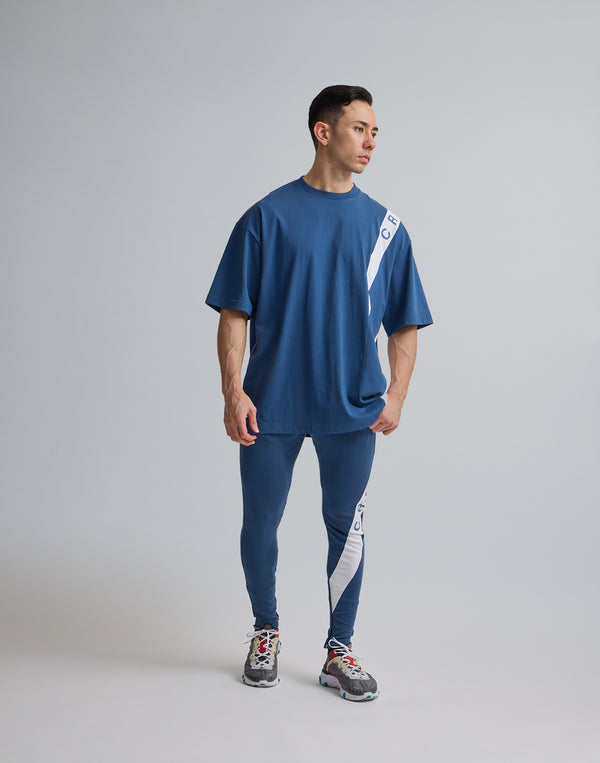 CRONOS DIAGONAL LINE LONGPANTS【N.BLUE】