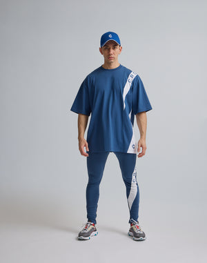 CRONOS DIAGONAL LINE LONGPANTS【N.BLUE】