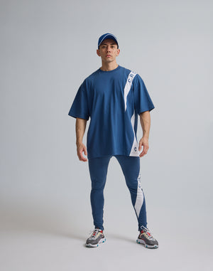 CRONOS DIAGONAL LINE LONGPANTS【N.BLUE】