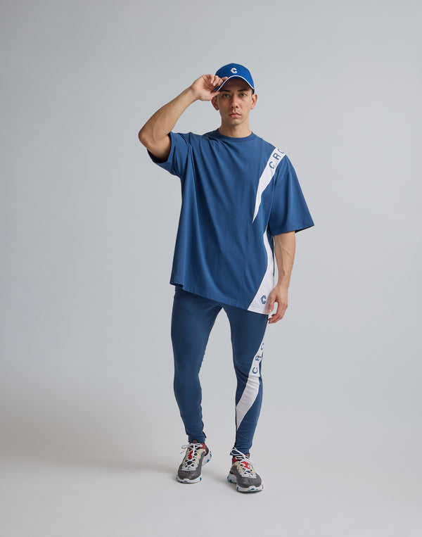 CRONOS DIAGONAL LINE LONGPANTS【N.BLUE】