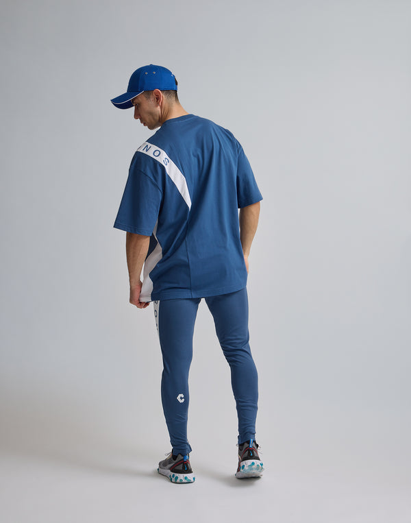 CRONOS DIAGONAL LINE LONGPANTS【N.BLUE】