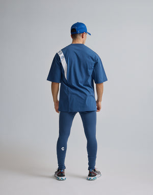 CRONOS DIAGONAL LINE LONGPANTS【N.BLUE】